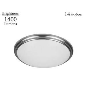 14" Brushed Nickel or Oil-Rubbed Bronze Selectable LED Flush Mount (PARTS USE)